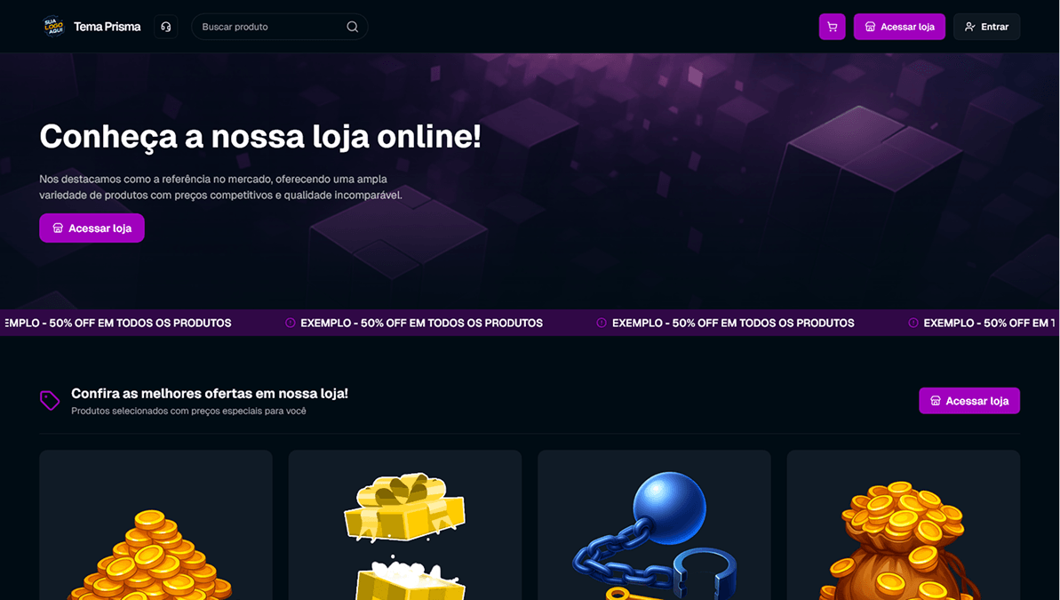 Home do tema Prisma